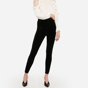 Express High-Waisted Stretch Velvet Leggings